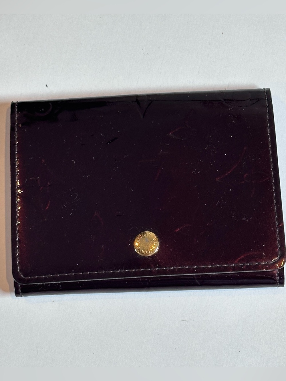Monogram Vernis Enveloppe Carte de Visite Card Case
